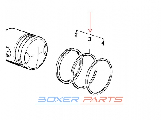Piston, ring set for scooter Peugeot Buxy 50cc AC 2T D40 Repair-replacement  +0,50MM | Heradas.lt