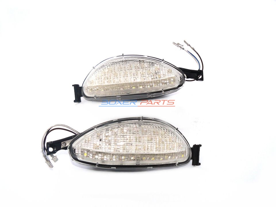WhiteLights Clear Front Indicator Lenses – BMW R 1100 RS, R 1150 RS – PMMA, OEM 63137658951/2