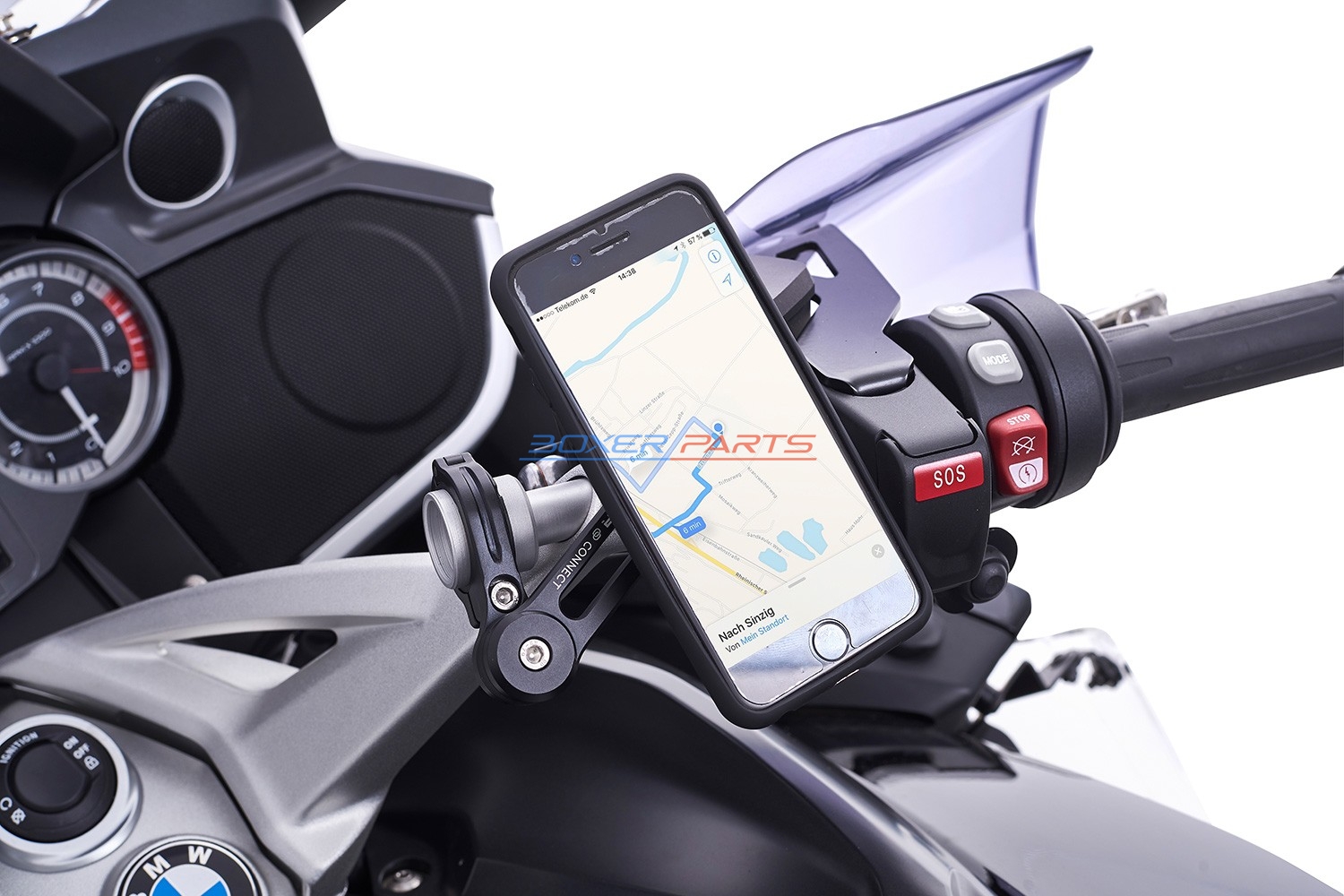 Staffa GPS Per BMW K1600GT 2022-2024 – Supporto Navigatore Moto Regolabile Con 6 Adattatori (Tipo 1)